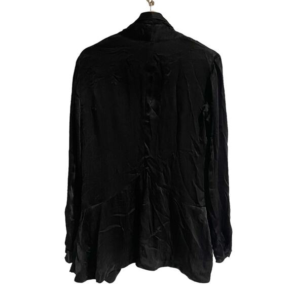Morgan Carper Medium Cupro Silk Blend Black Cardigan - Picture 2 of 6